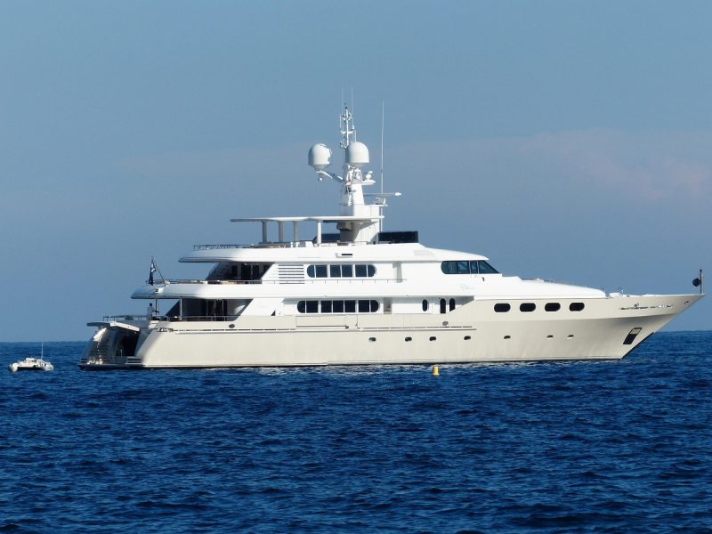 Marine Mechanics for boat safety, showing a relevant yacht photo at sea.
